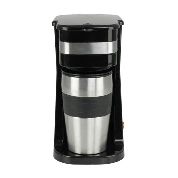 Koffiezetapparaat voor één kopje met reisbeker