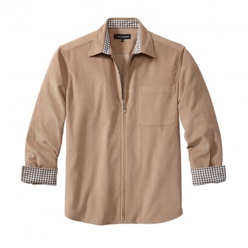 Cordoverhemd met deelbare ritssluiting