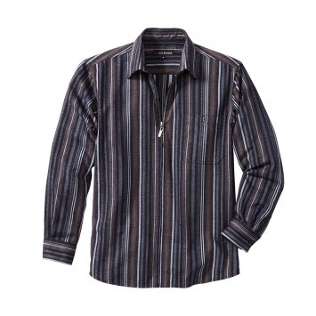 Chenille-overhemd met ritssluiting