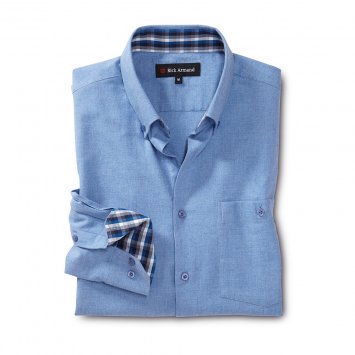 Flanellen overhemd met contrasten