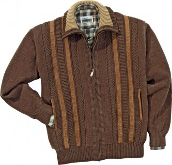 Chenille gebreid blouson