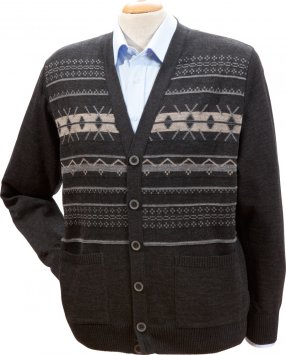 Gebreide vest met mozaïekpatroon