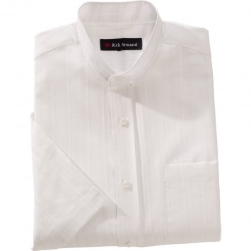 Structuurhemd met opstaande kraag