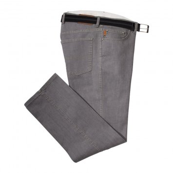 Comf.jeans in buikmodel,Grijs