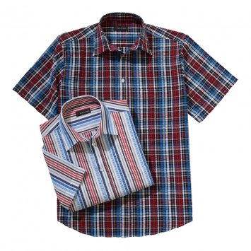 Seersucker-overhemd in set van 2