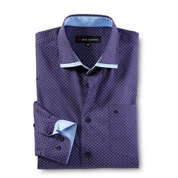 Gedessineerd stretchoverhemd