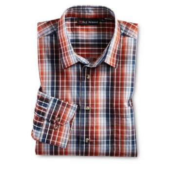 Gemakkelijk te strijken geruit overhemd