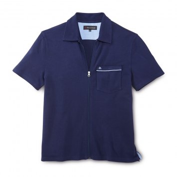 Shirt met structuur en ritssluiting