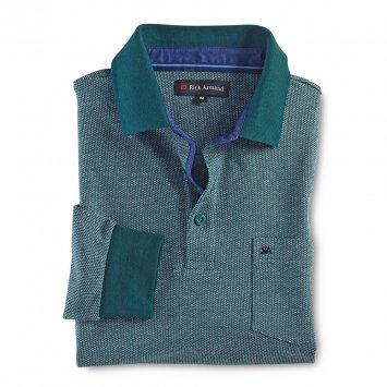Piquéshirt in structuur-look