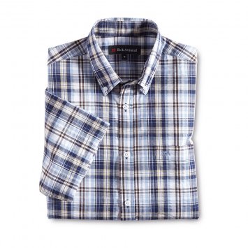 Zomers seersucker-overhemd