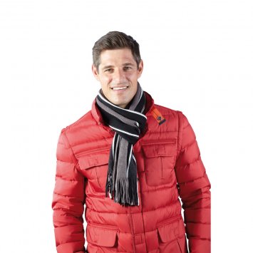 UW CADEAU: MEERKLEURIGE, GEBREIDE SJAAL