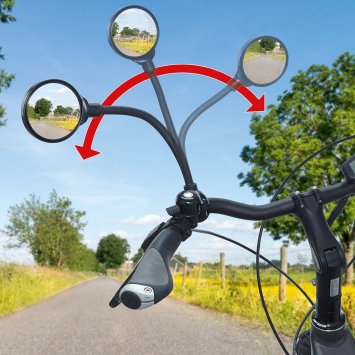 Fietsspiegel met zwanenhals 3D