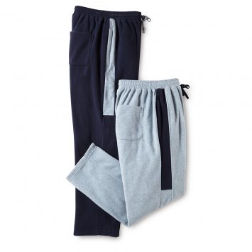 Fleecebroek met contrasten Set van 2 stuks