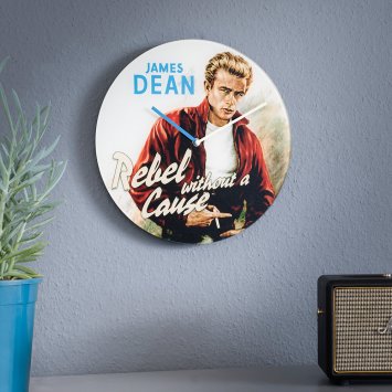 Glazen wandklok 'James Dean'