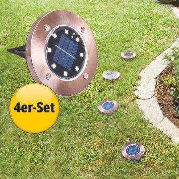 Koper-look solarlampen Set van 4