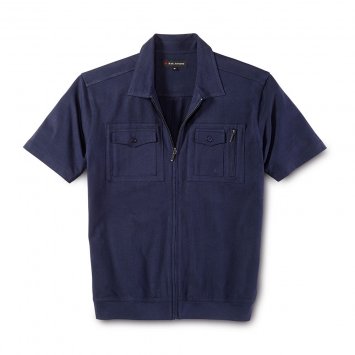 Jerseyoverhemd met doorlopende rits