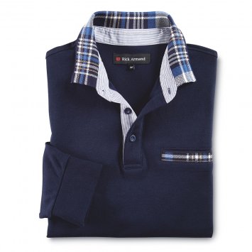 Interlock-overhemd met contrasten