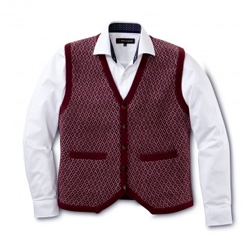 Jacquard gebreid vest