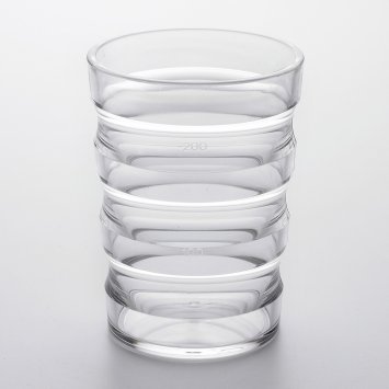 Gegroefde beker met 2 deksels