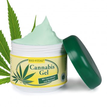 Gel met cannabisolie en smeerwortel