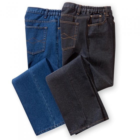 Jeans met elastische band in set 