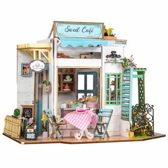 Miniatuurkoffiehuis om zelf te knutselen