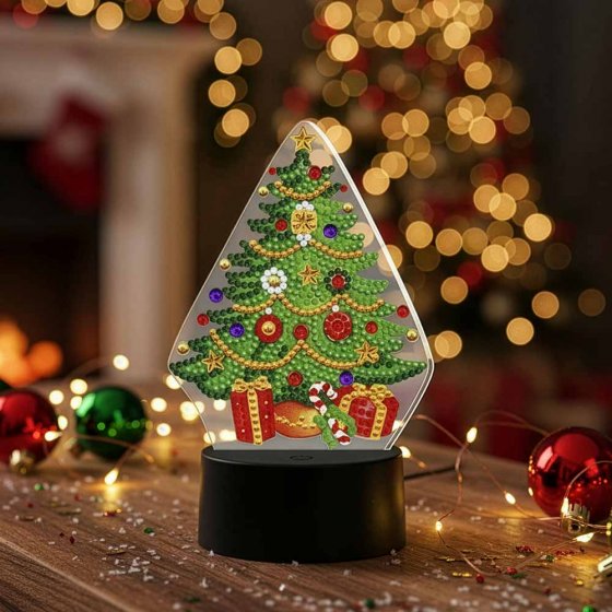 Diamant schilderen LED kerstboom 
