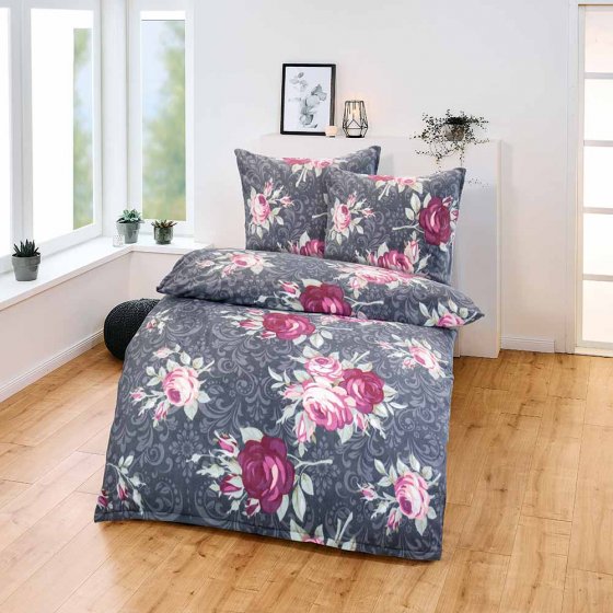 Microfleece beddengoed, bloemenmotief  