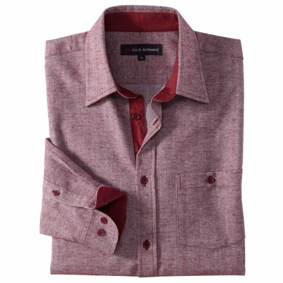 Modern flanellen overhemd 3XL (47/48) | Rood