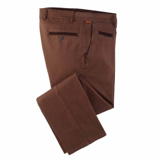 Katoenen broek met contrast