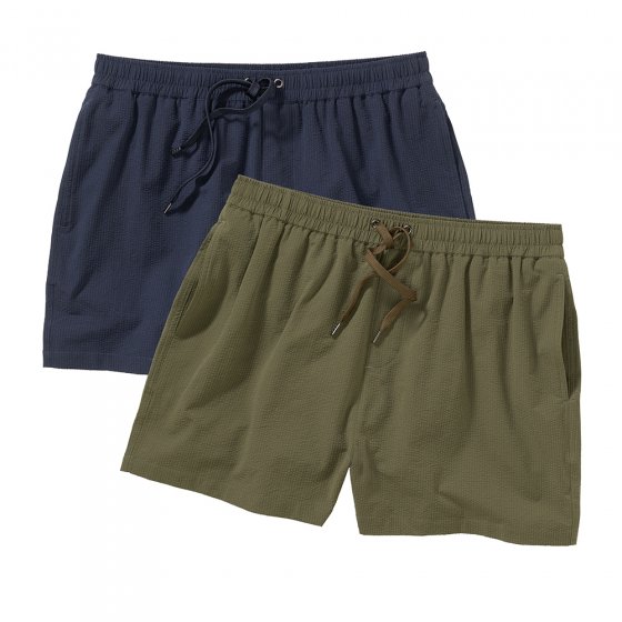 Seersucker-zwemshort in dubbele verpakking 