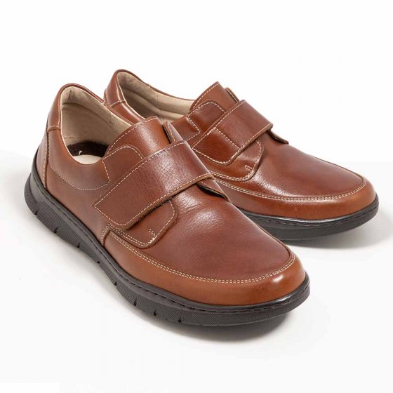 Leren schoen met klittenband 