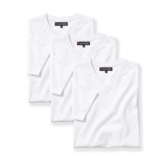 T-shirt 3-pack effen 