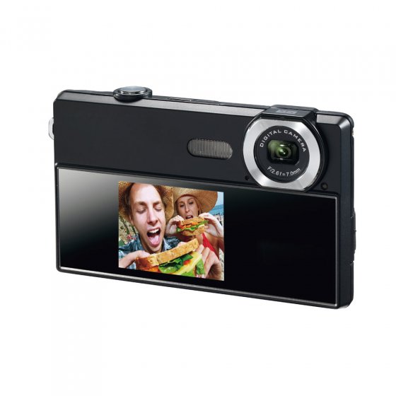 Digitale camera met dubbel scherm