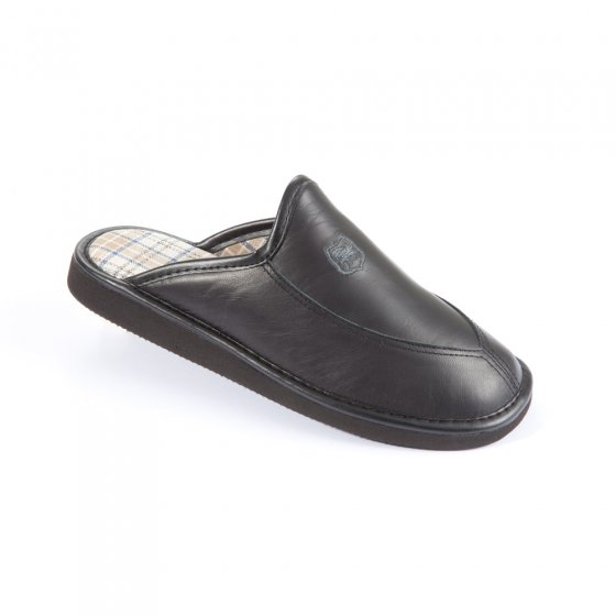 Ultra lichte l.leder slof,zwar 46 | Zwart
