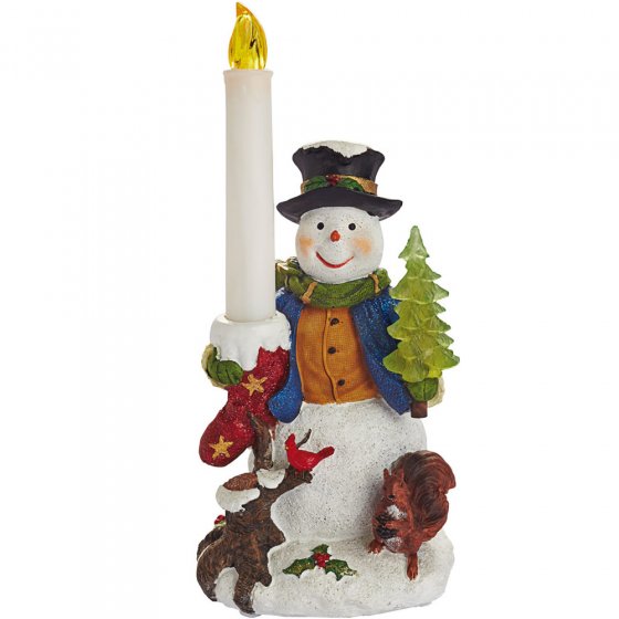 Sneeuwman met led-kaars