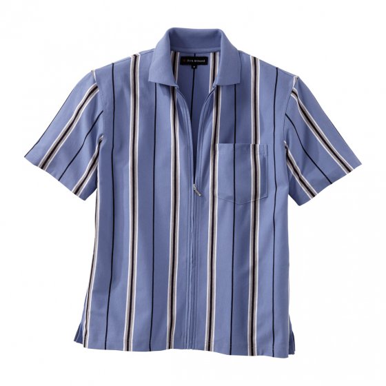 Jerseyshirt met doorlopende ritssluiting 