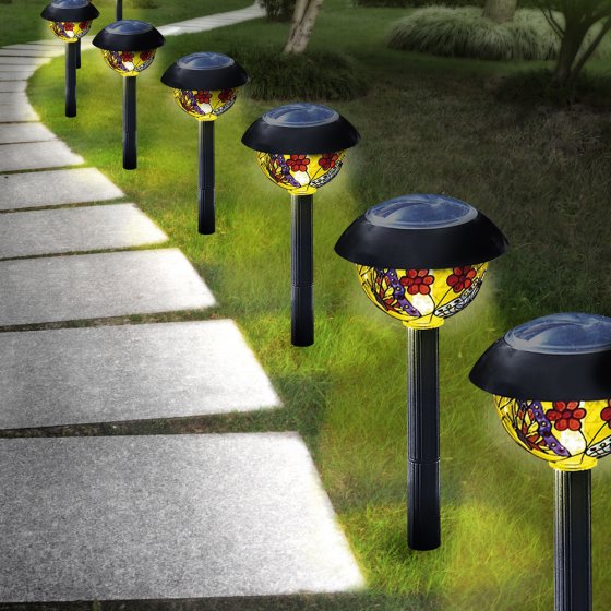 Solarlampen in Tiffany-stijl 8 stuks