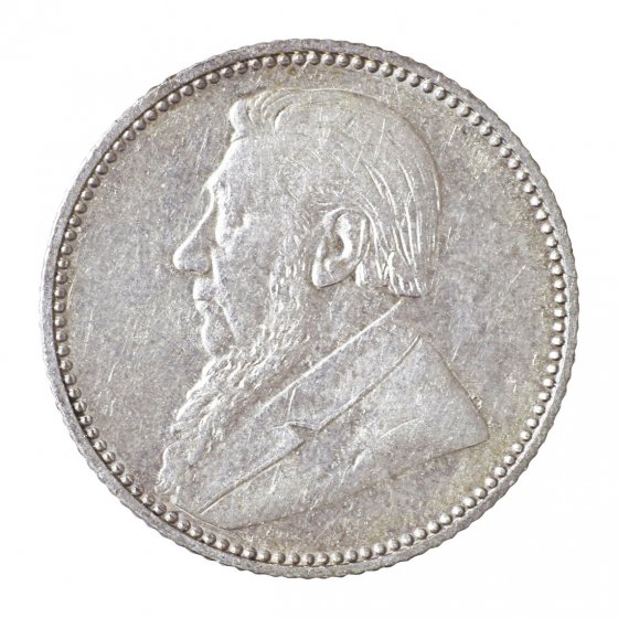 Zilveren munt 6 Pence 'Oom Krüger'