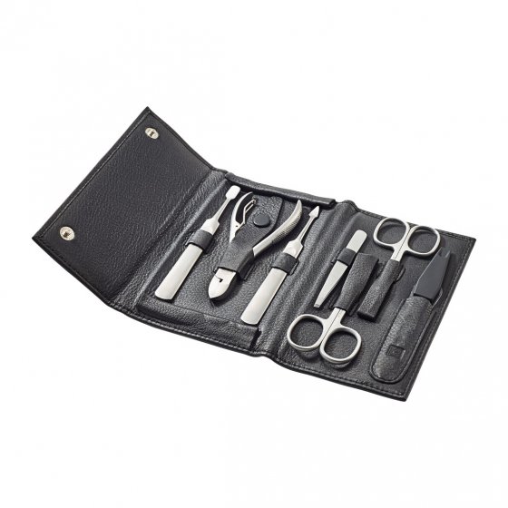 Leren manicure-etui 7-delig