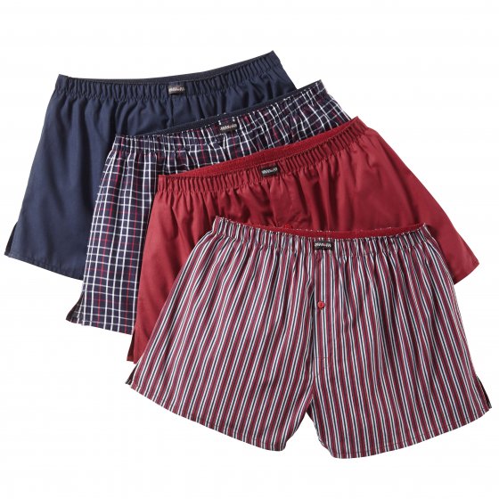 Geweven boxershort in set van 4 