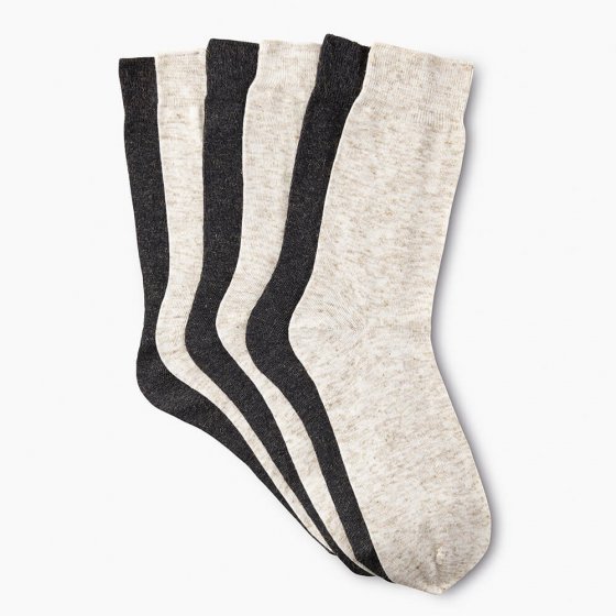 Katoenen sokken met linnen 6 stuks 