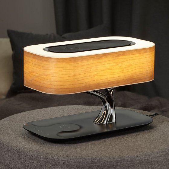 Kersenhouten lamp in schors-look