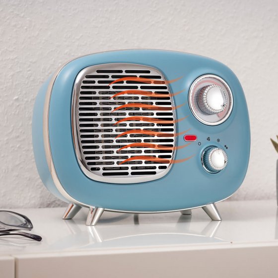 Keramische ventilatorkachel in retro-stijl