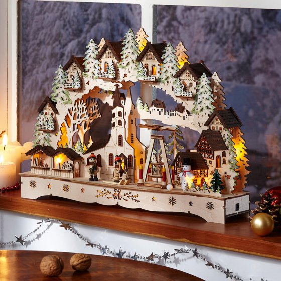Led-kerstdecoratie 'Winterkirche'