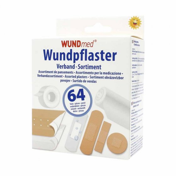 Pleisters assortiment 64 stuks.  