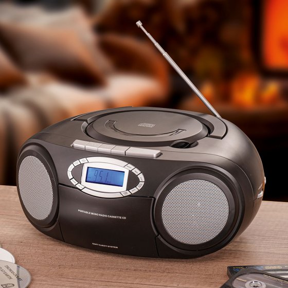 Draagbare cd-speler met cassettedeck 