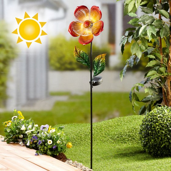 Metalen bloem met lichtgevend effect 