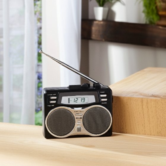 Retro-cassettespeler Zwart