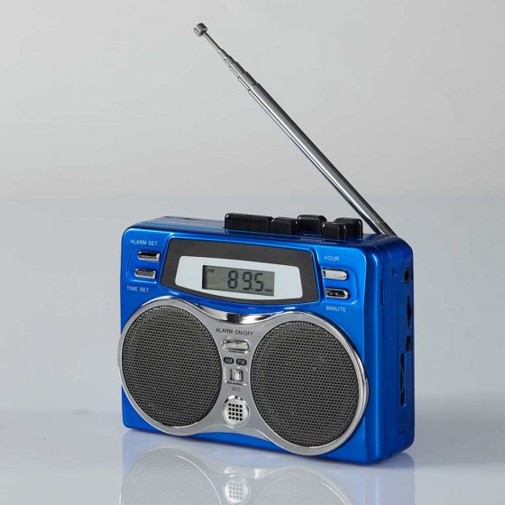 Retro-cassettespeler Blauw